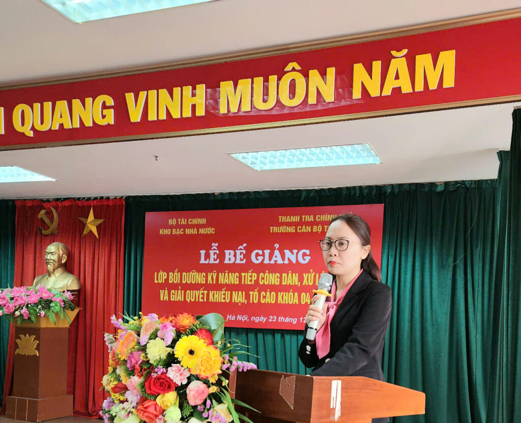 Trường Cán bộ Thanh tra tổ chức Lễ Bế giảng lớp Bồi dưỡng Kỹ năng tiếp công dân, xử lý đơn và giải quyết khiếu nại, tố cáo Khóa 04 năm 2024